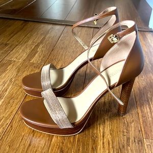 Michael Kors Margot Platform in “Luggage”